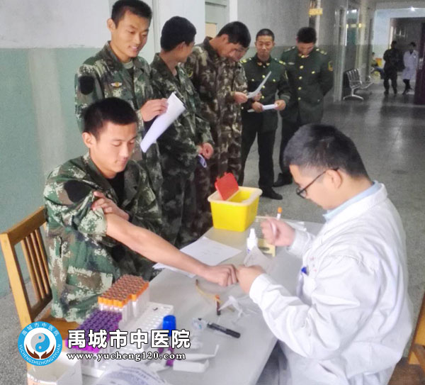 禹城市中医院为一线消防战士50余人进行免费健康检查